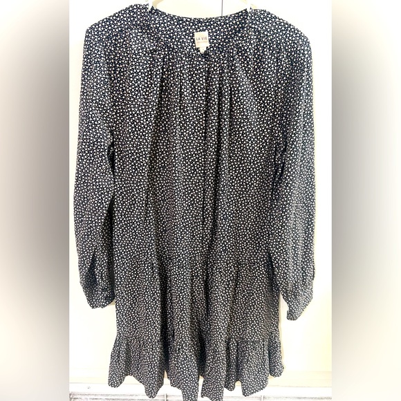 LA VIE Rebecca Taylor Black NOUVELLE DOT PRINT DRESS Boho Women’s dress size M - Picture 2 of 10